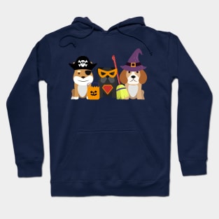 Three cute dogs Halloween design Hoodie